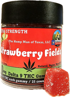 Strawberry Fields D9 Gummies 10mg-25ct
